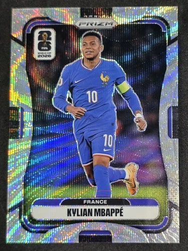 2026 Panini Prizm FIFA World Cup Kylian Mbappe Silver Wave Prizm - France