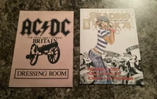 AC/DC 1976 READING ROCK FESTIVAL PROGRAMME AND TOUR DRESSING ROOM CARD