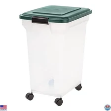 Remington WeatherPro Airtight Pet Food Storage Container - 42 lbs, Wheels, Fresh