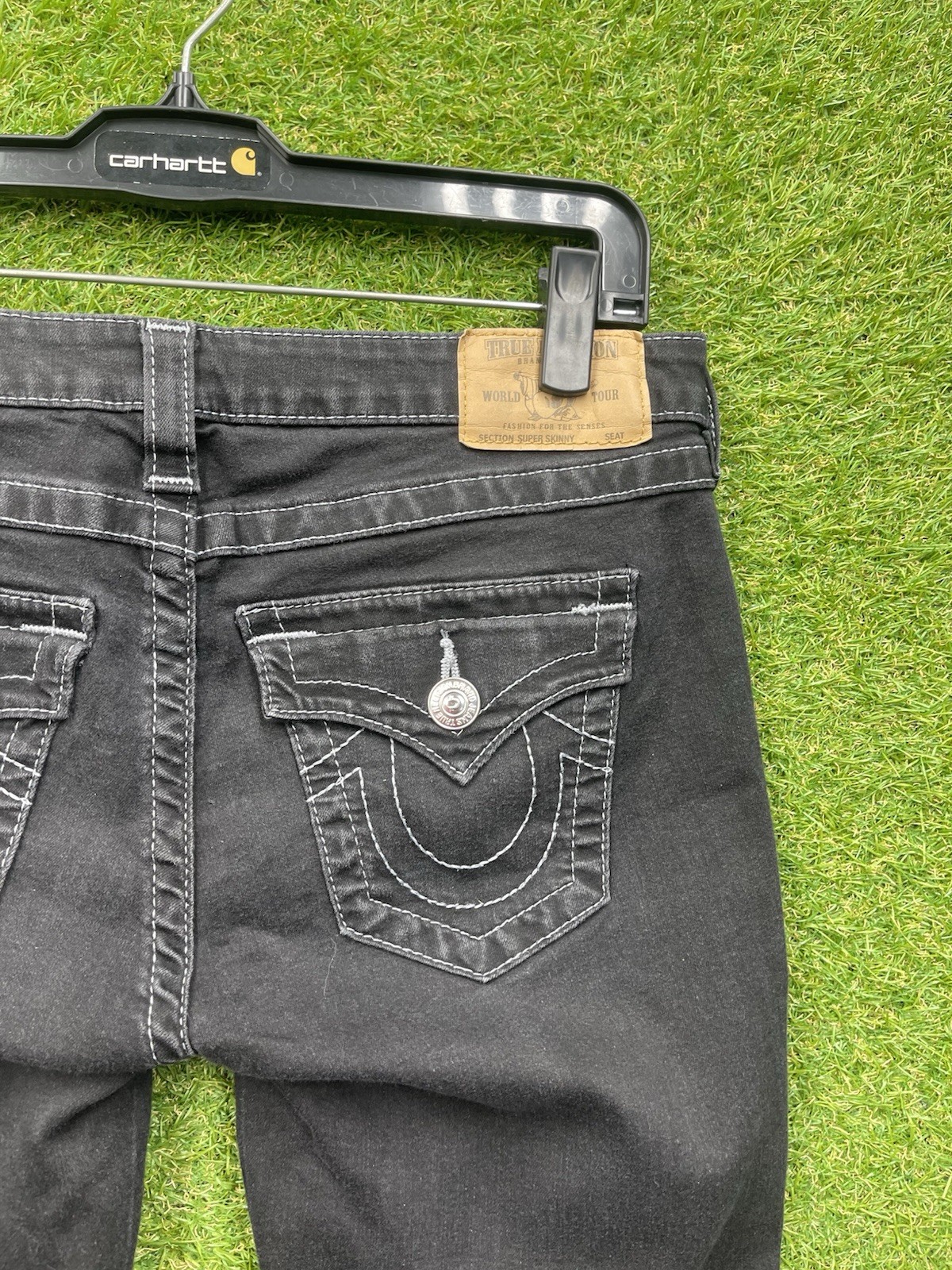 True Religion Jeans Womens 29 Jennie Curvy Black Mid Rise Super Skinny 29x27 thumbnail 5