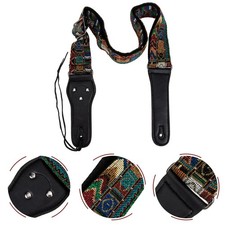 3pcs Knitting Pattern Folk Guitar Belt Decorative Guitar Strap Creative Guitar