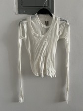 Rick Owens Cropped Banana Layered Long Sleeve...