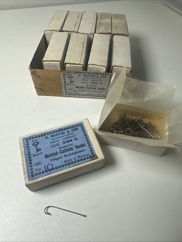 Hameçons Vintage Pflueger Carlisle – Boîte D'origine, Leurre Bois Pour Pêche