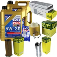 Mann Inspektionspaket 10L Liqui Moly Longlife 5W-30 FüR Audi A6 Allroad 3.0 TDI