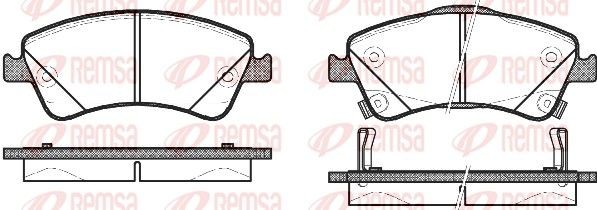 Remsa 1341.02 Bremsbelagsatz, Scheibenbremse FüR Toyota-image