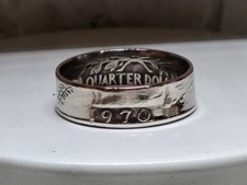1970 - Size 7  Dated Quarter Coin Ring