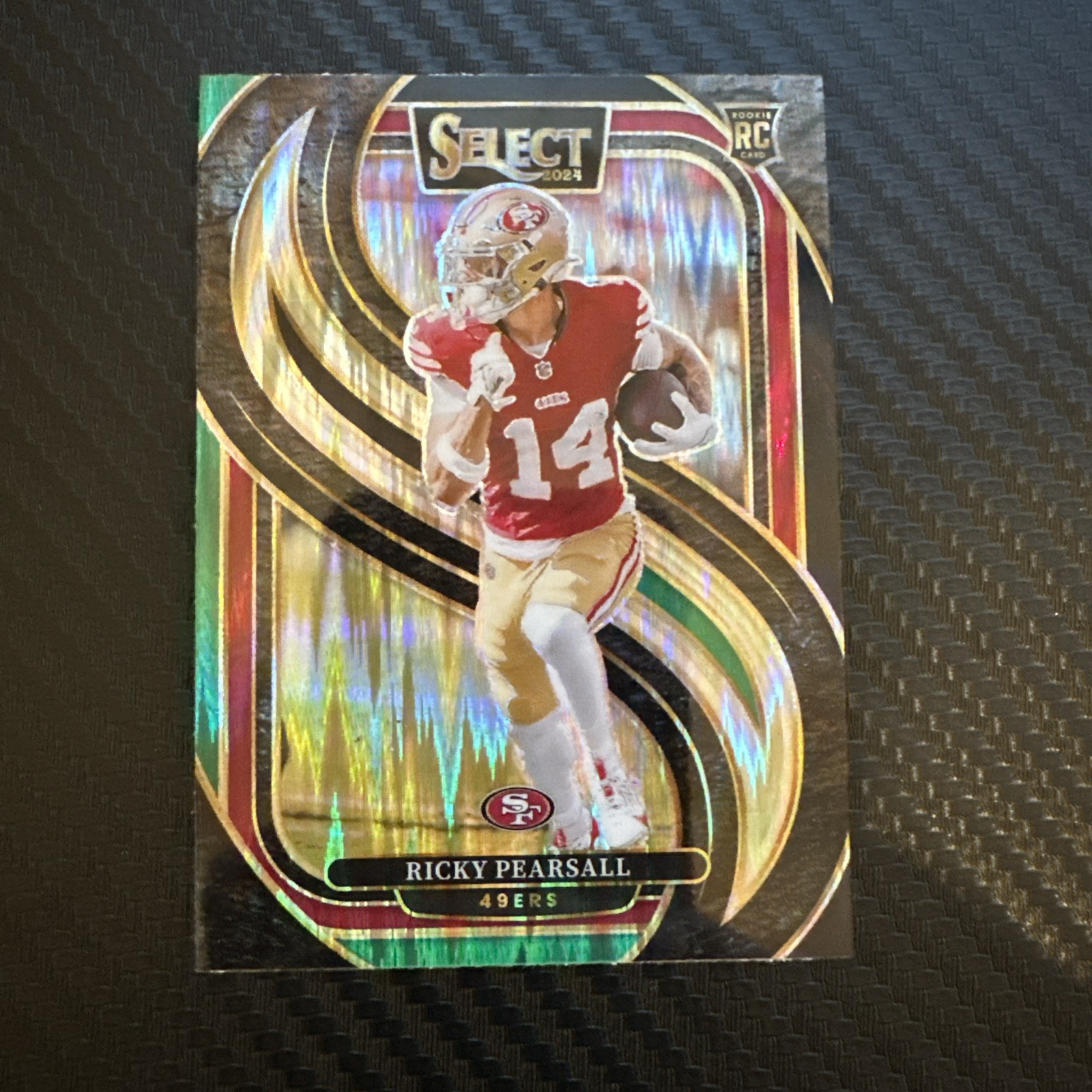 2024 Panini Select - Premier Level Ricky Pearsall #173 Black & Green Shock Prizm