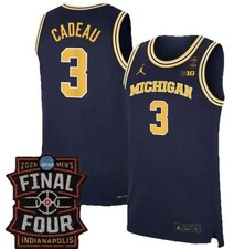 Maillot Réversible Vintage Michigan Wolverines Sand Knit – Taille L, Bleu Maïs, USA