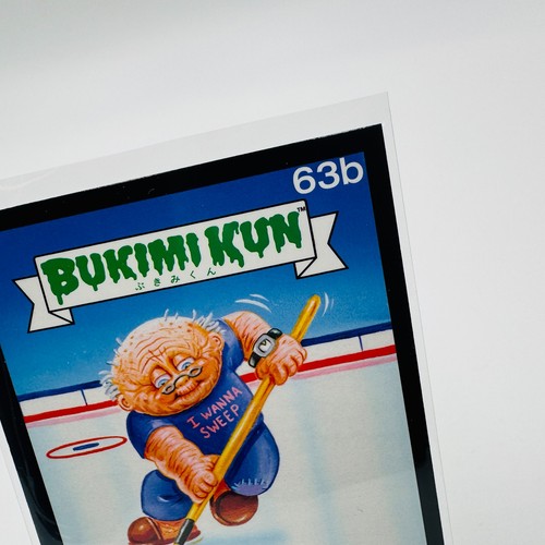 2014 Bukimi Kun Garbage Pail Kids Series 1 Curling STERLING 63b Black Border - Picture 2 of 6