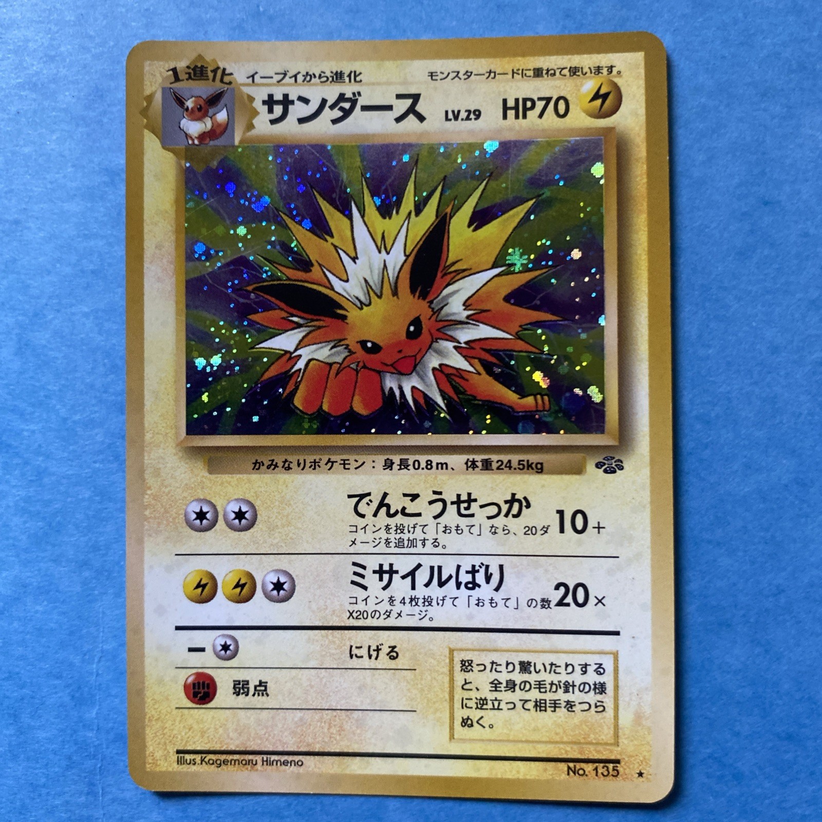 Jolteon Pokemon Card Japanese Nintendo Japan Holo