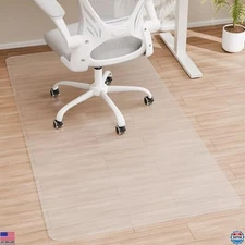 Clear Office Chair Mat for Hardwood Floors - 72"x36" Non-Slip Scratch Protection
