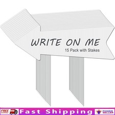 Directional Wedding Yard Signs 15 Pack Blank Arrow Sign W/ Stakes Outdoor Use