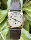 Rolex 1940's Rare 9K Rose Gold Gents Cushion Watch, Beautiful Vintage Condition