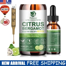 Organic Citrus Bergamot Bergamia Extract 1000 mg Liquid Drops 60ml Soursop