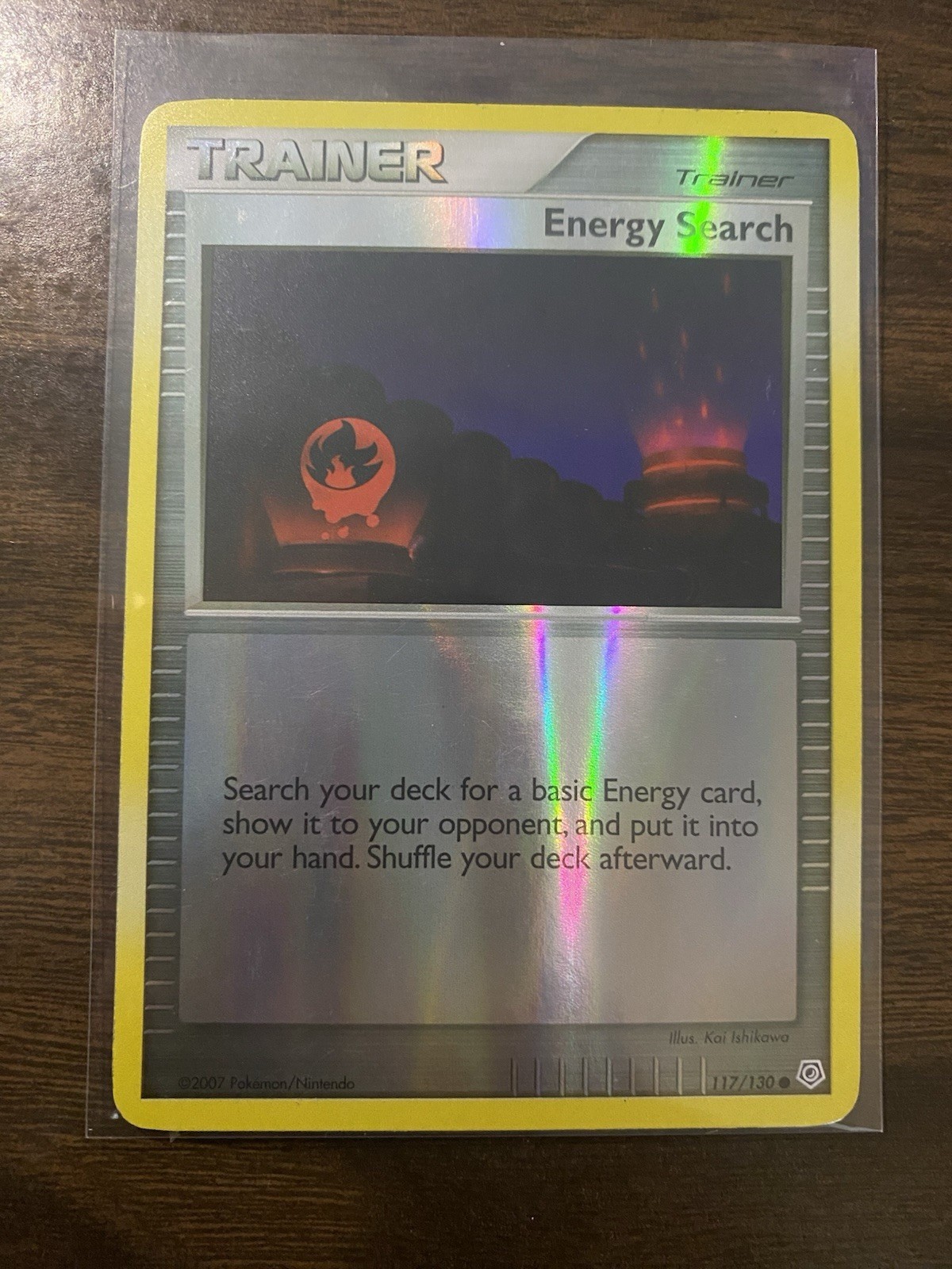 Pokémon TCG - Energy Search 117/130 [Reverse Holo] - Diamond & Pearl - LP