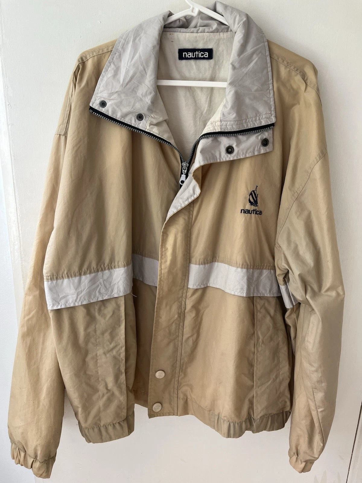 Nautica Jacket Beige/Yellow Size L