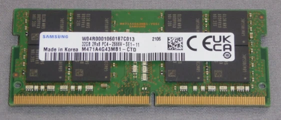 Samsung SO-DIMM Computer PC4-21300 (DDR4-2666) Bus Speed Memory