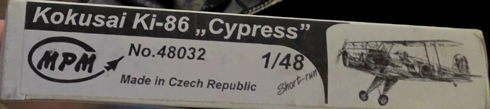 Raro MPM Kokusai Ki-86 "Ciprés" Kit Modelo Avión 48032 Escala 1/48 Corto Tirada Foto 2 de 2