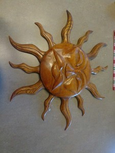Hand Crafted Wood Art Home Decor 20 Inches Diameter.    1.5 In Thick