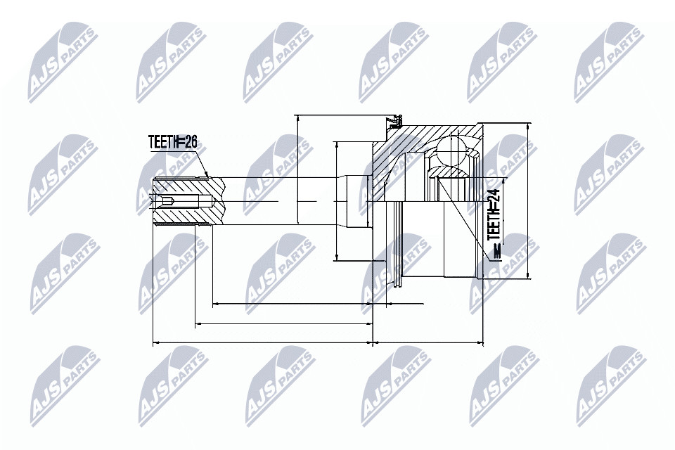 N.T.Y. NPZ-KA-309.NTY Joint Kit, drive shaft for KIA