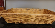 Rectangle Basket with Bamboo Handles 15" X 10" X 3"