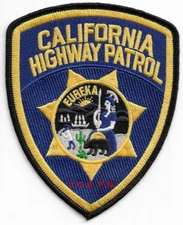 California  Highway Patrol  "Eureka" (4" x 5" size) shoulder police patch (fire)