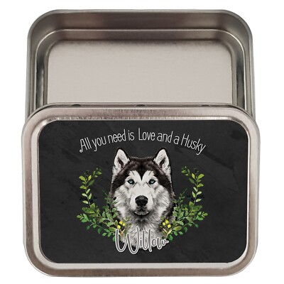 Personalised Husky Tobacco Tin 2oz Dog Baccy Smoking Womens Cute Gift NDD34 
