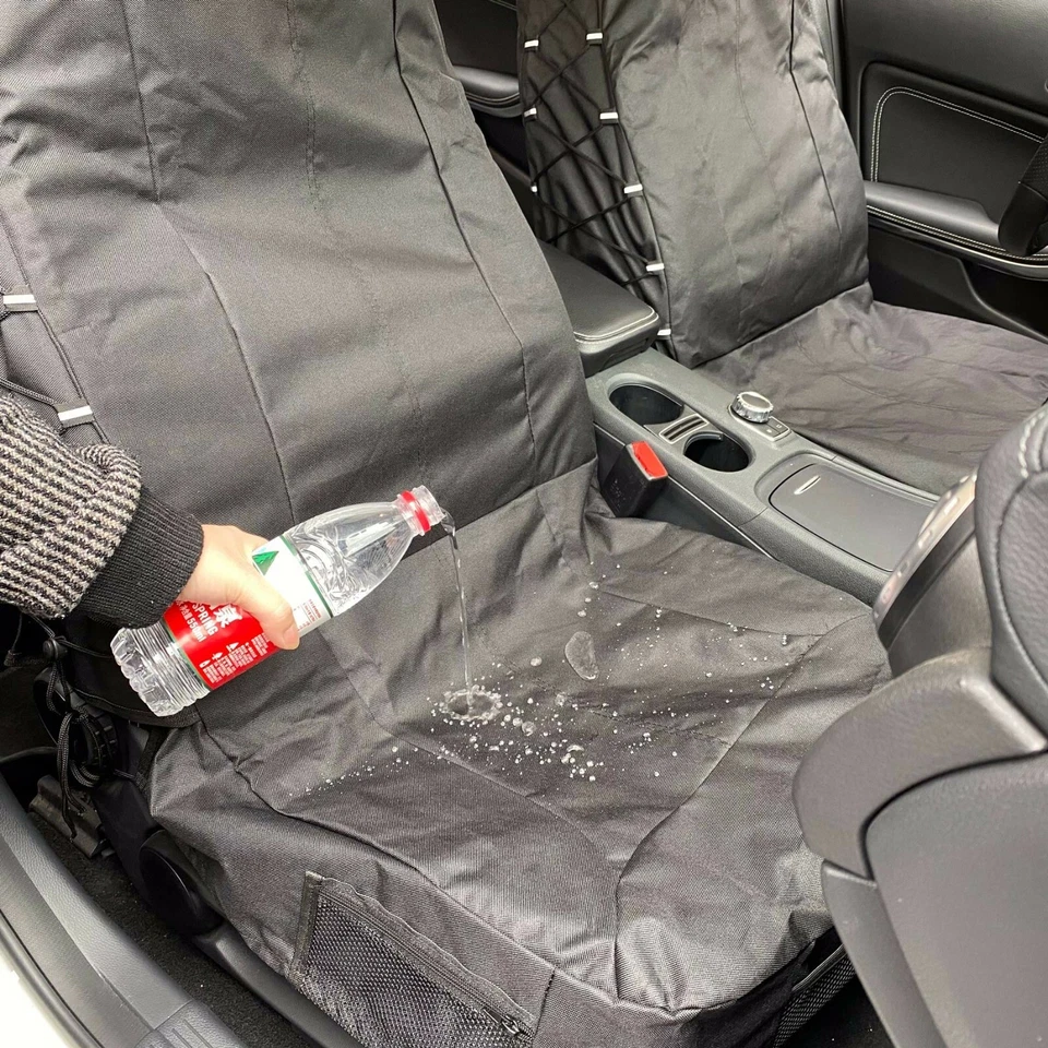 Waterproof Canvas High Back Black Pocket Car Seat Covers For RAM Promaster 2500 - Image 3 of 4