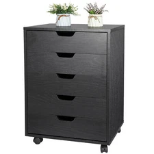 Bedroom Save Space Indoor 5 Drawer Dresser Clothing Storage Chest Beside Wall