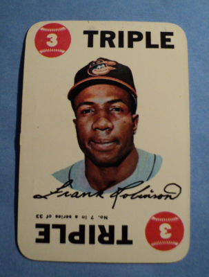 1968 Topps Big Game Insert # 7 Frank Robinson Baltimore Orioles EX