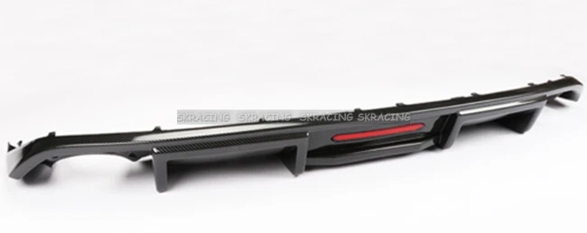 Difusor de parachoques trasero de fibra de carbono ABS para Volkswagen Passat 2011-2015 Foto 4 de 4