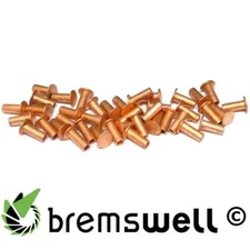 100 Nieten Niete 4x10mm Kupfer DIN 7338B für Bremsbelag Bremsbeläge
