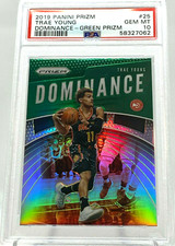 2019 Panini Prizm #25 Trae Young Dominance Green Prizm PSA 10