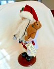 Doctor Santa by Tina Mitchell, with lab coat, stethoscope & bear. Orig Tag — photo 3