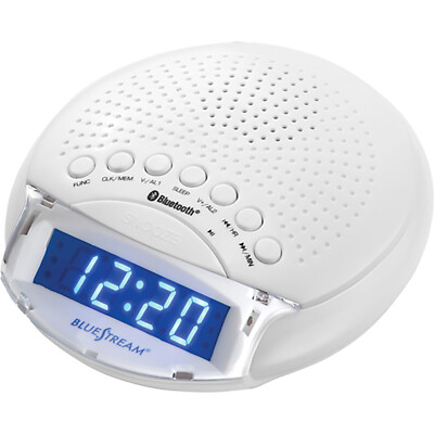 AM FM Bluetooth Streaming  Dual Alarm Clock Radio by BlueStream