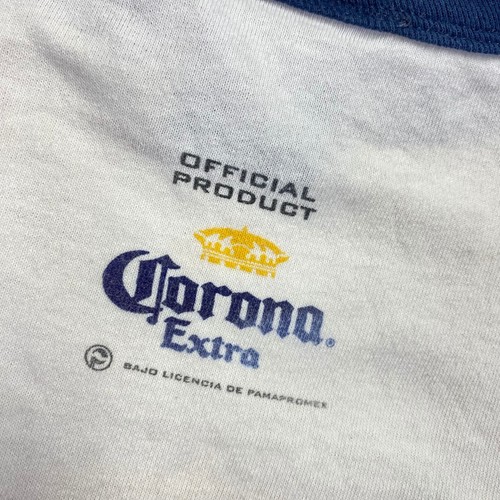 Vtg Corona Extra Playa Del Carmen Beer Graphic T-Shirt 90s Y2K White Pullover - Picture 5 of 10
