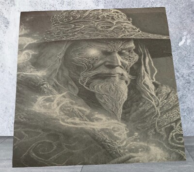 Schiefer Untersetzer quadratisch - Wizard Lightning