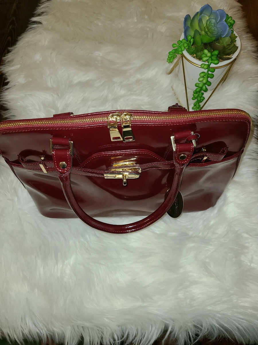 Giordano Italian Made Genuine cherry Red Leather Purse New