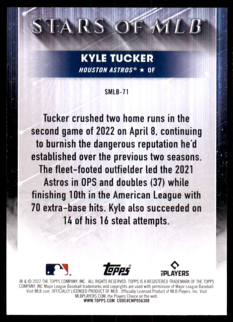 2021 All-Star Game Houston Astros White Home Jersey Replica Kyle Tucker