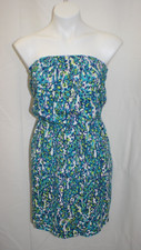 Lilly Pulitzer Windsor Sea Blue Its A Stretch Strapless Dress #82490 Size XS