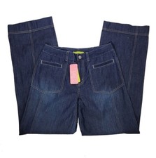 NWT Sigrid Olsen Dark blue Indigo trouser leg women's Jeans Size 2