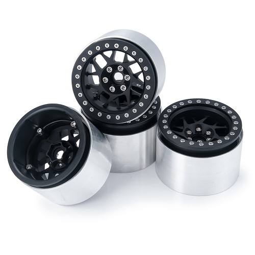 4PCS SCX10 Metal Wheel Rims Rubber Tires Kit for 1/10 RC Crawler Car Axial SCX10 - Picture 41 of 67