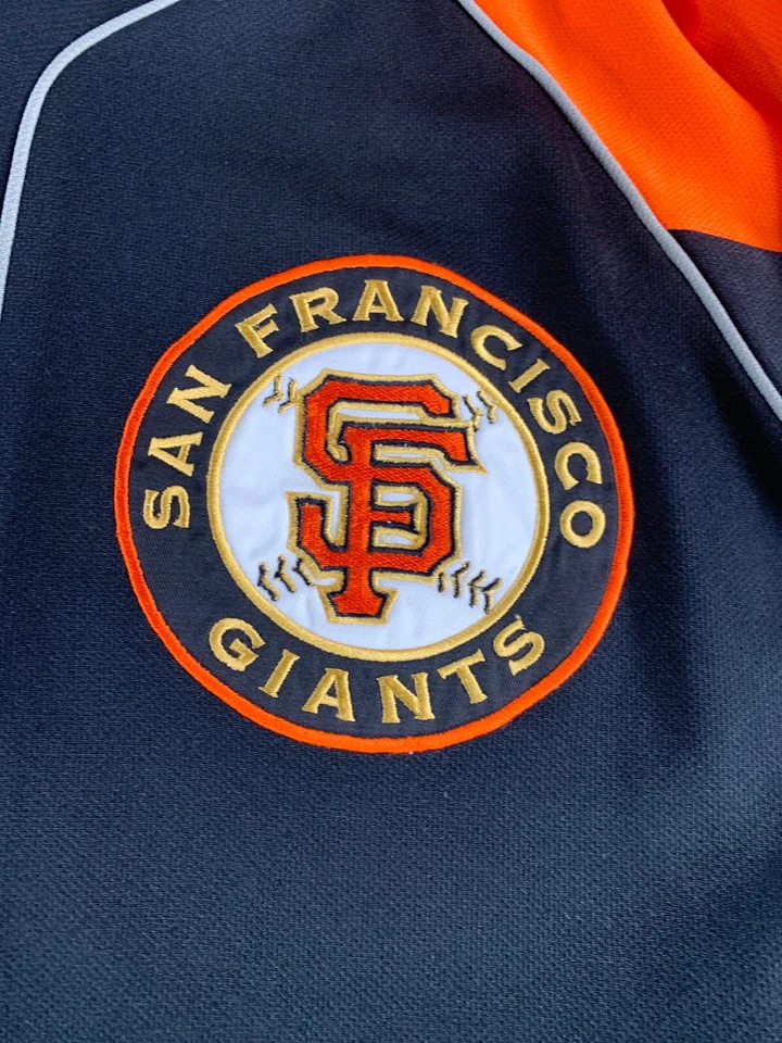 Camiseta Lincecum 55 SF Giants MLB Jersey XL preta laranja botão autêntica vintage - Imagem 4 de 4
