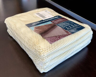 8 x10  Indoor Non-Slip Rug Pad Gripper for Hard Surfaces-Beige
