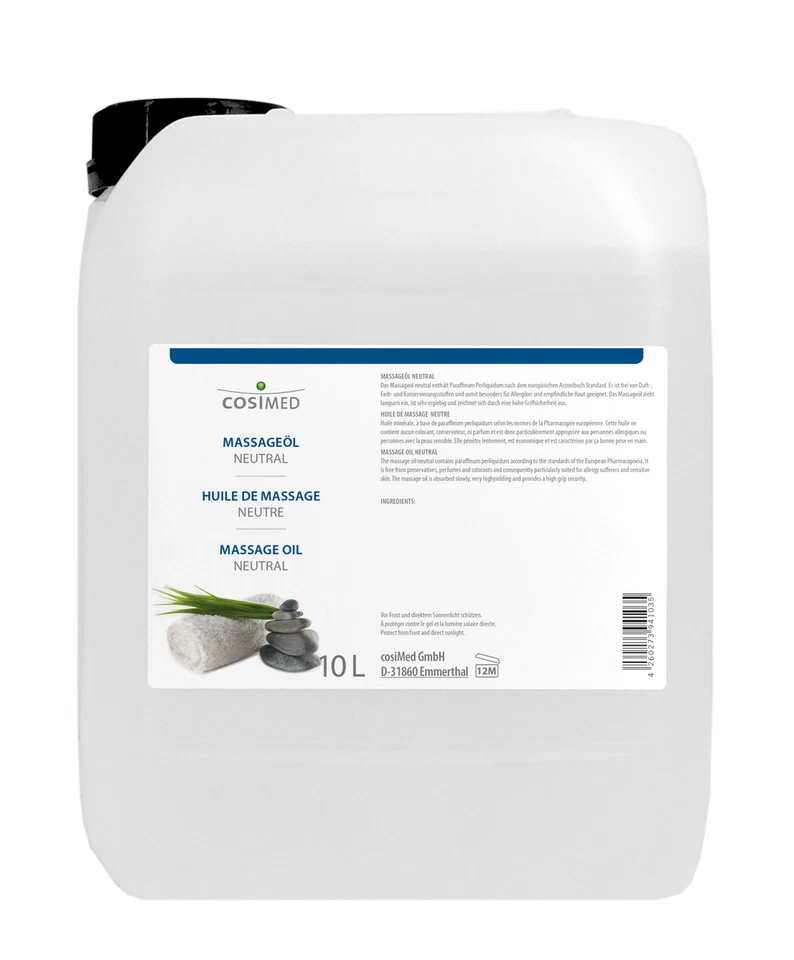 CosiMed Massageöl - NEUTRAL - 10 Liter. Massageöl neutral