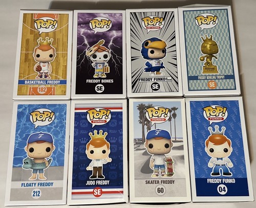 Lot x8 “Funko Freddy” Funko Pops Judo, Bones, Skater, Floaty, Bowling, Toucan++ - Picture 12 of 16
