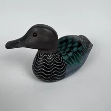 Mallard Duck Wood Decoy Figurine Crowning Touch Collection 6.5" x  2"