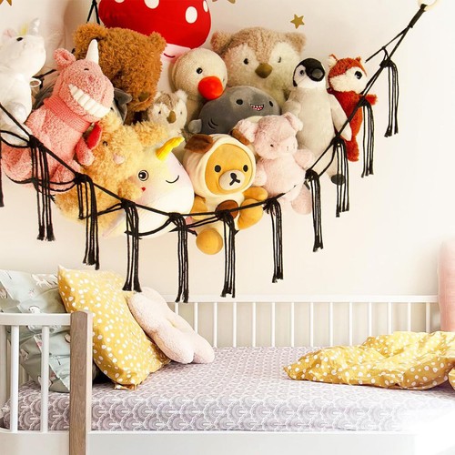Stuffed Animal Toy Hammock Mesh Corner Hanging Plush Toy Organizer Net Holder AU - Picture 8 of 18