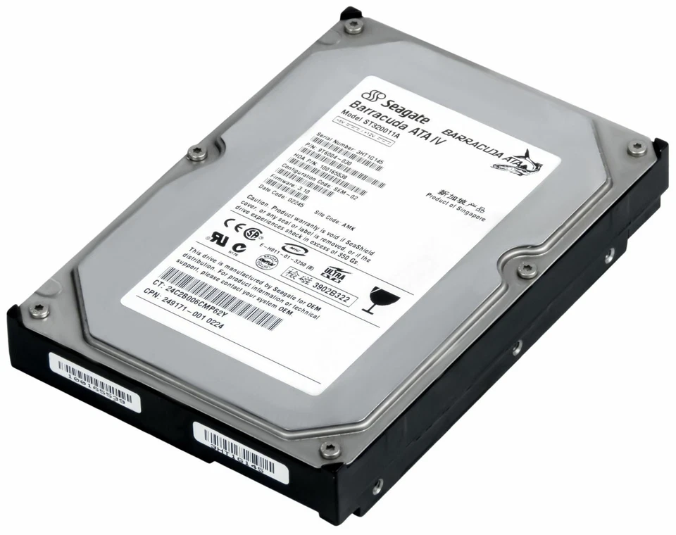 Hard Drive Seagate Barracuda ATA IV 20GB 7200RPM 2MB ATA ST320011A 3.5" Inch - Image 2 of 3