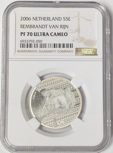 2006 Netherlands Rembrandt Van Rijn Proof Silver Coin - NGC PF70 UCam - F42